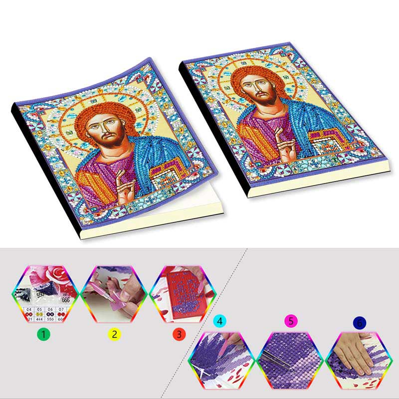 Diamant Malerei Notizbücher mit religiösen Abdeckungen