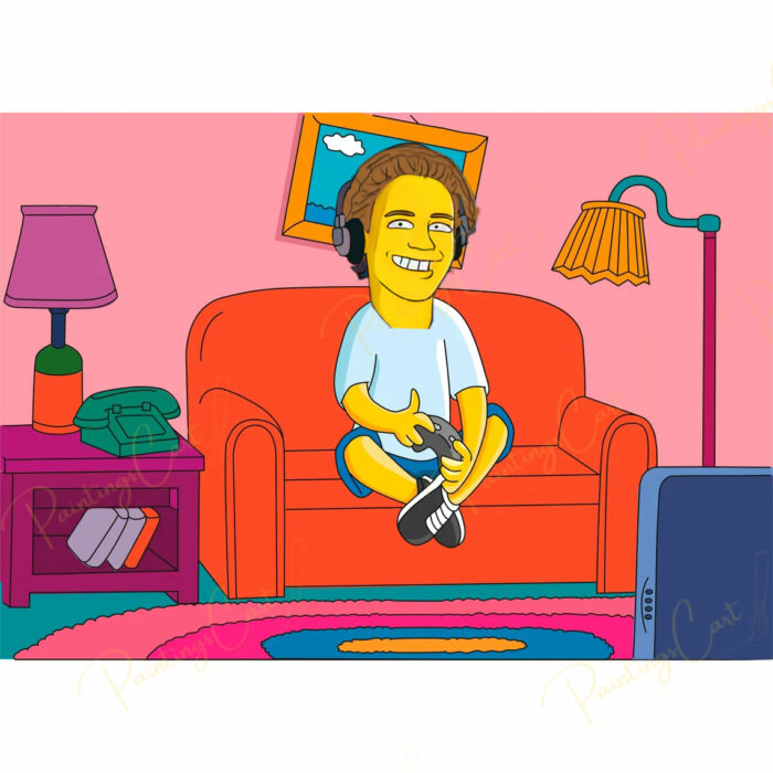 Yellow cartoon art