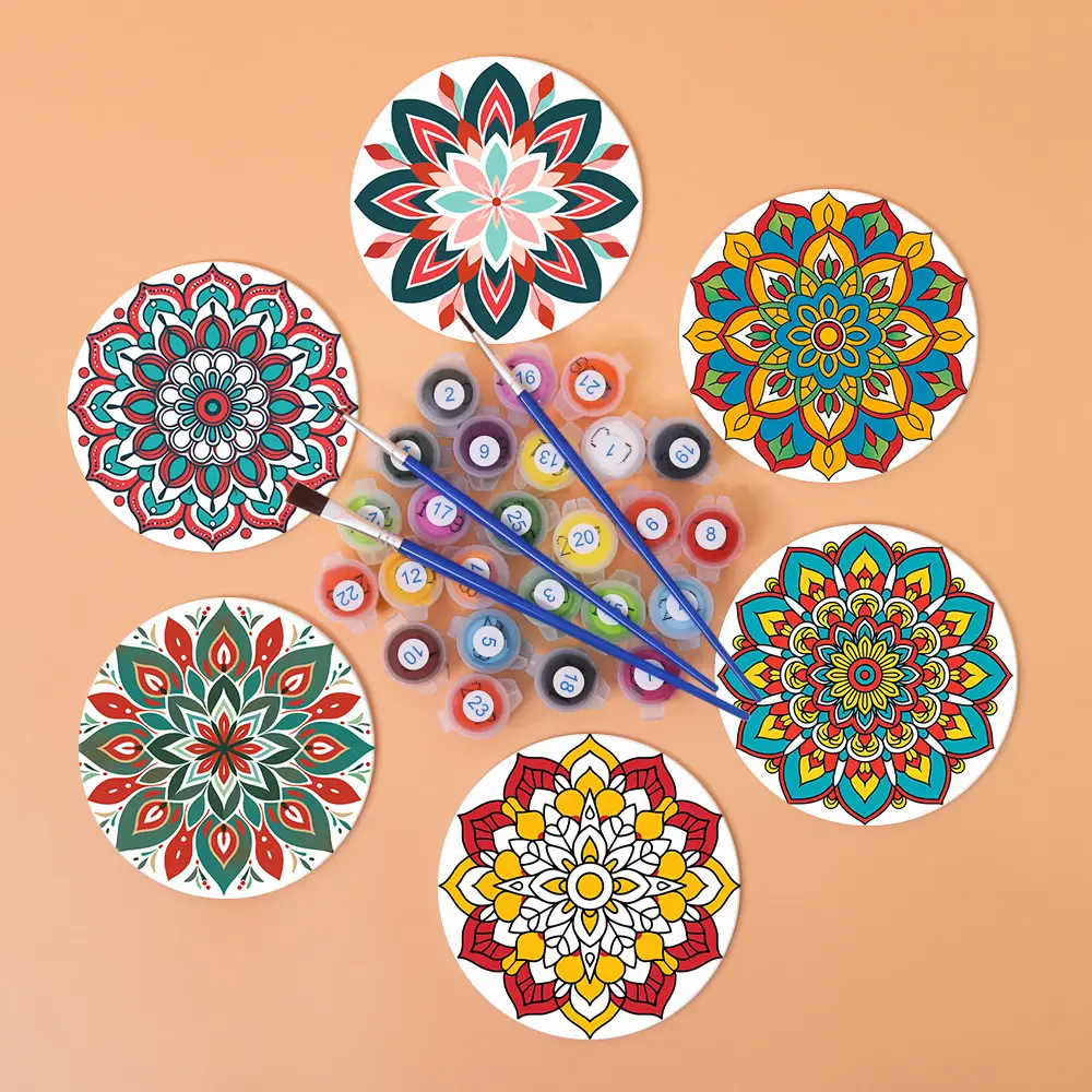 Mandala Art DIY benutzerdefinierte Untersetzer