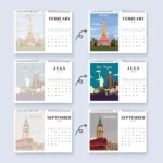 Calendar 2025 with City Views - Paint by Numbers